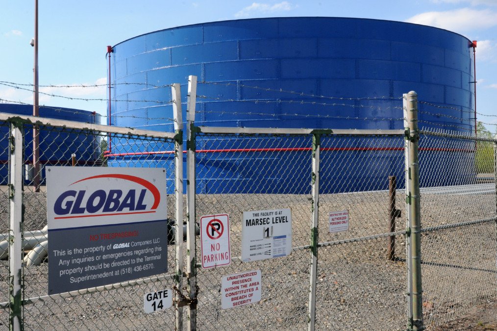 View of Global oil tanks at the Port of Albany. (Source: Getty Images)