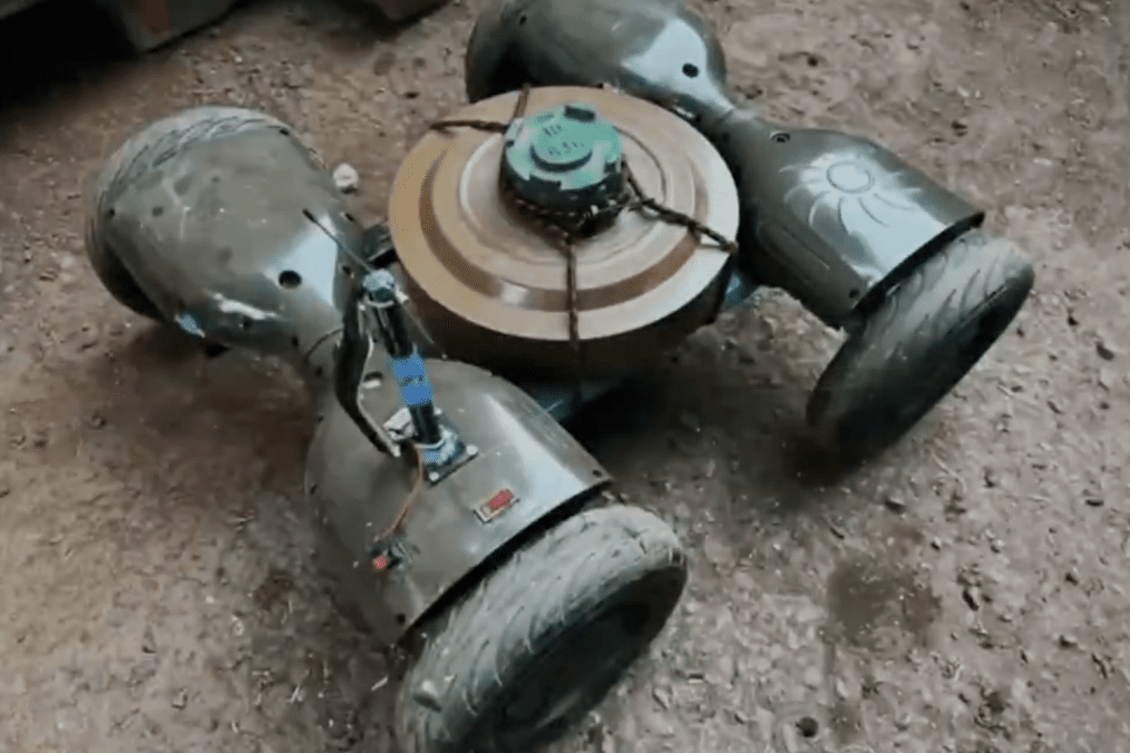 Russia Deploys Improvised Hoverboard Drones With Anti-Tank Mines, Video Russia Deploys Improvised Hoverboard Drones With Anti-Tank Mines, Video