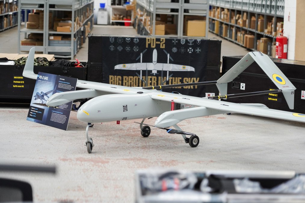The PD-2 UAV, a key asset in Ukraine's defense efforts, is showcased as part of the Ukrainian company Ukrspecsystems’ production line in the UK. (Source: Ukraine’s Ambassador to the UK, Valeriy Zaluzhny)