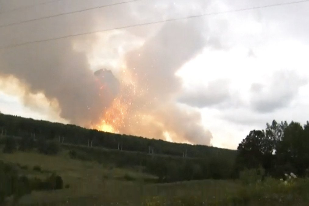 100,000 Tons of Munitions Still Detonating at Russian Military Depot, Video 100,000 Tons of Munitions Still Detonating at Russian Military Depot, Video