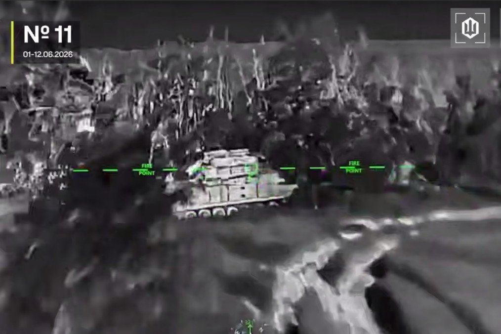 A Russian Tor-M2 air defense system moments before being struck by Ukrainian drones in occupied Zaporizhzhia region. (Source: Unmanned Systems Forces of Ukraine) A Russian Tor-M2 air defense system moments before being struck by Ukrainian drones in occupied Zaporizhzhia region. (Source: Unmanned Systems Forces of Ukraine)