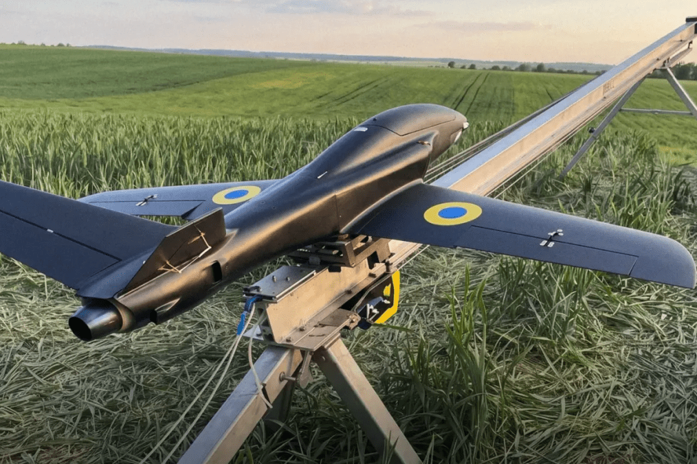 Ukraine’s Alexa Spatium jet-powered drone interceptor. (Source: Ukraine’s Ministry of Defense) Ukraine’s Alexa Spatium jet-powered drone interceptor. (Source: Ukraine’s Ministry of Defense)