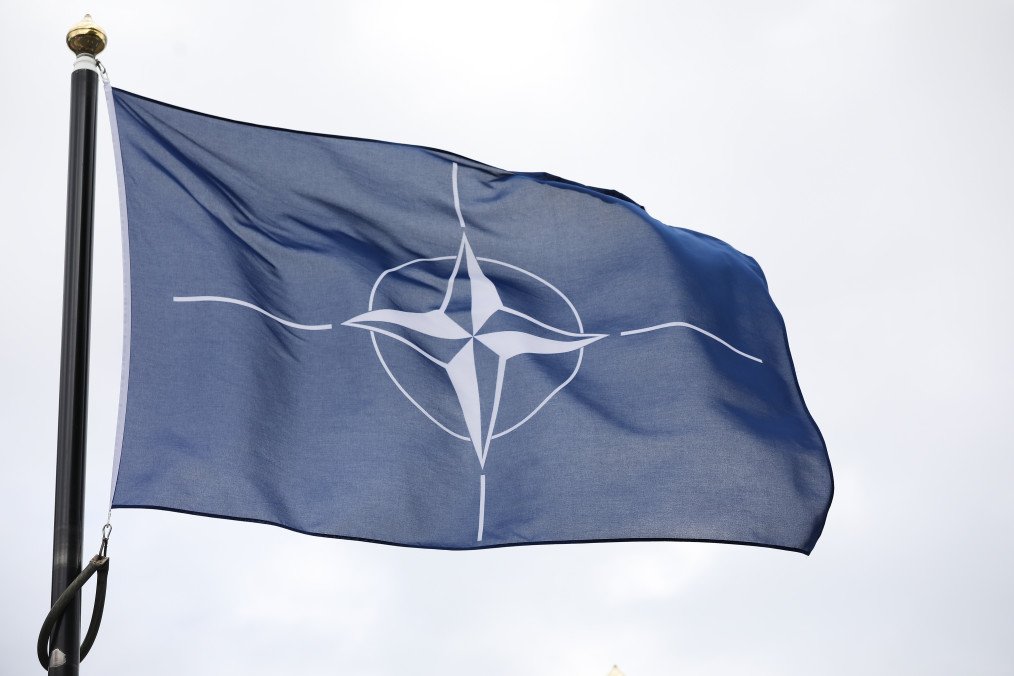 The NATO flag is displayed during the NATO Summit at the World Forum in The Hague, The Netherlands, on June 23, 2025. The NATO flag is displayed during the NATO Summit at the World Forum in The Hague, The Netherlands, on June 23, 2025.