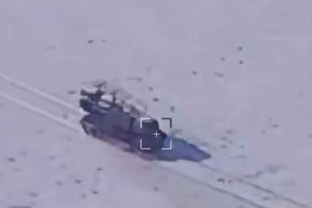 Russian Buk‑M1/M2 air defense system tracked by a Ukrainian Shark reconnaissance drone, January 2026. (Photo: 43rd Separate Artillery Brigade)