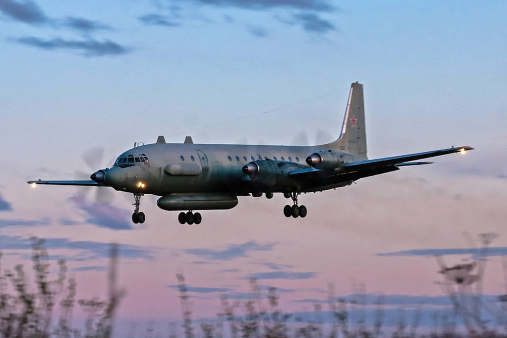 Illustrative image: a Russian IL-20M (Ilyushin 20m) plane landing at an unknown location. (Source: Getty Images)
