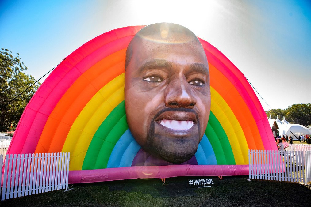 Happy Kanye activation at Splendor in the Grass 2017 on July 21, 2017, in Byron Bay, Australia. Happy Kanye activation at Splendor in the Grass 2017 on July 21, 2017, in Byron Bay, Australia.