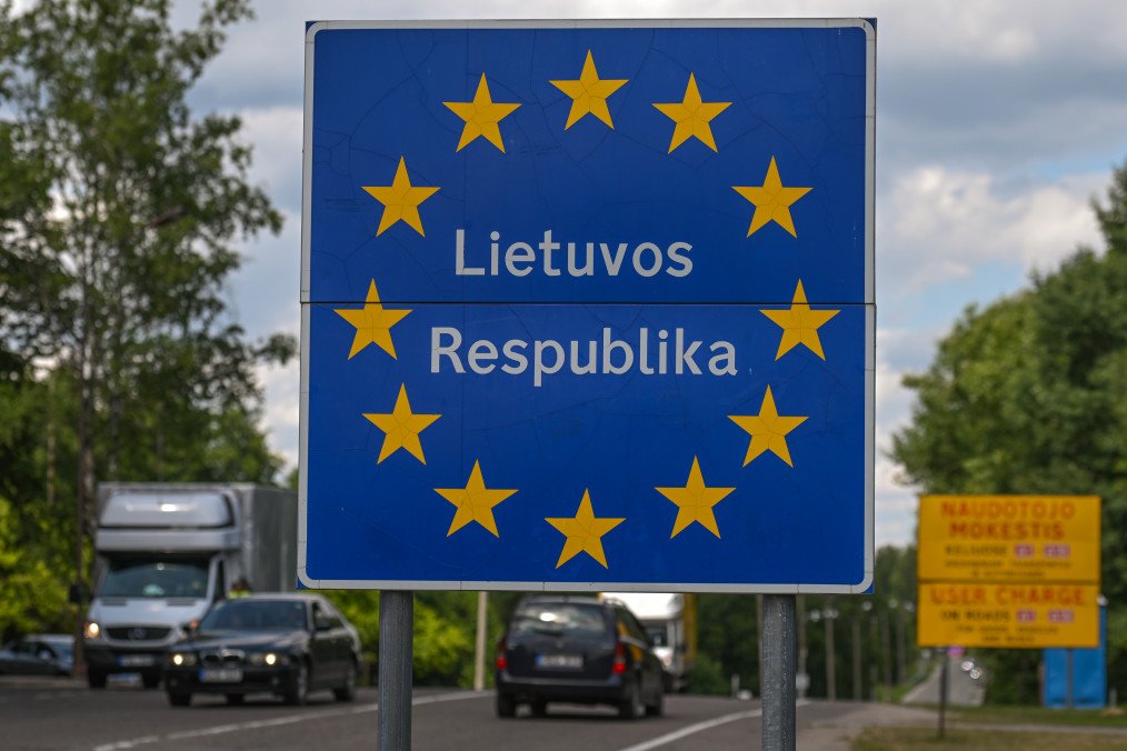The Republic of Lithuania sign. (Source: Getty Images)