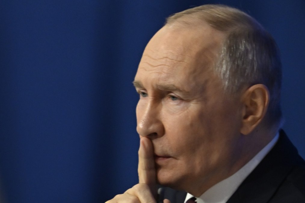 Russian leader Vladimir Putin attends an annual special televised question-and-answer session in Moscow, Russia, on December 19, 2025.