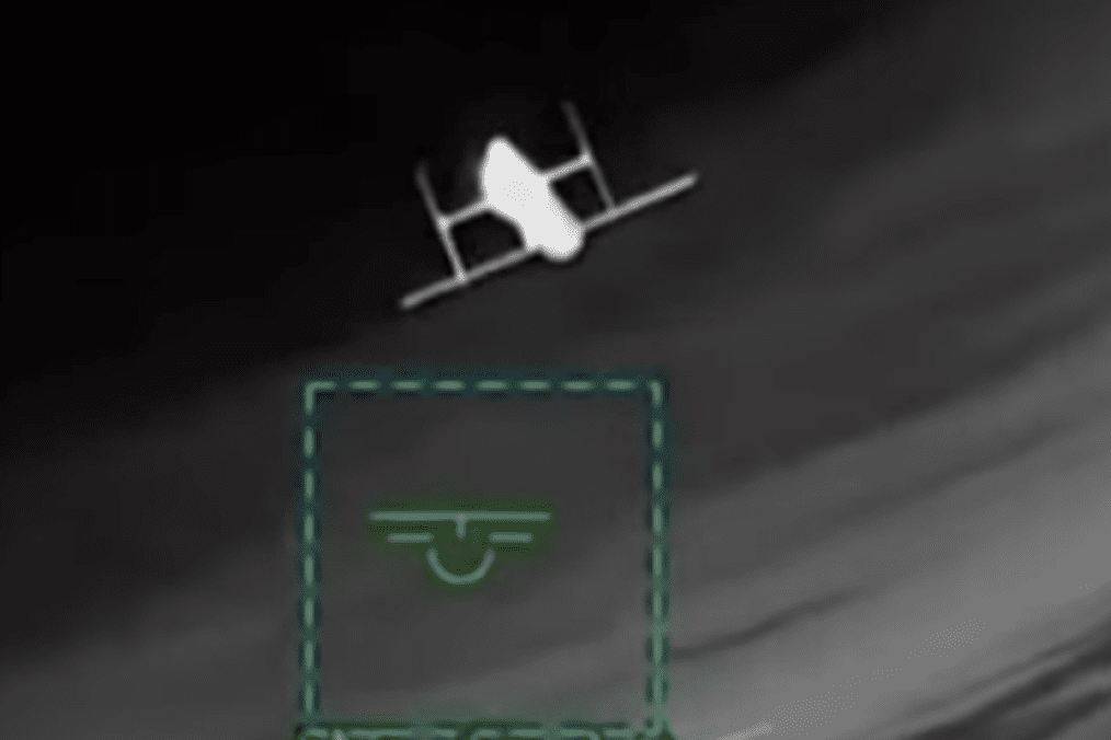 A Ukrainian interceptor drone approaches a Russian Geran-5 jet-powered attack UAV during an interception. (Source: Serhiy Prytula Charity Foundation)