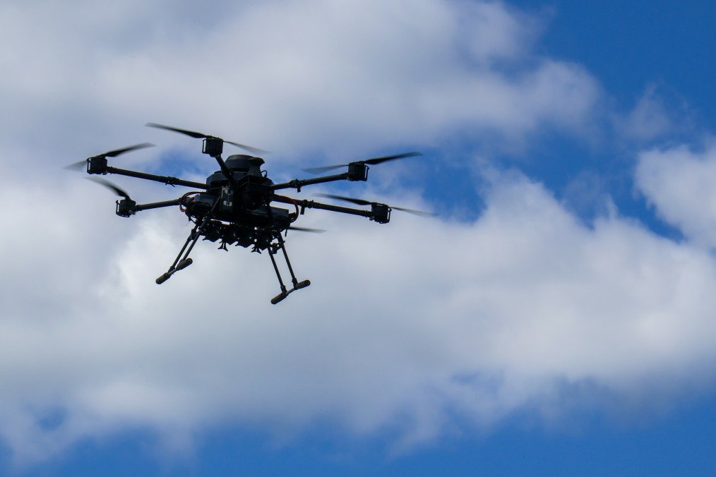 A drone flies in the sky during training at the Rarog training center of the 427th Separate Unmanned Systems Brigade of the Armed Forces of Ukraine on May 23, 2026. Illuystrative photo. (Source: Getty Images)