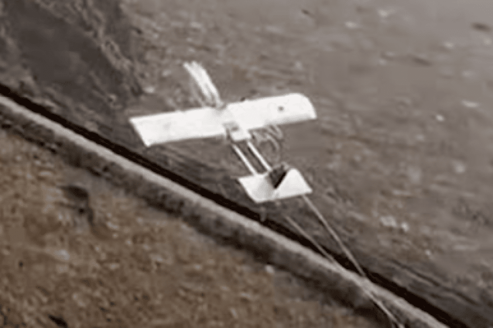 Footage showing a Ukrainian FPV interceptor drone deploying a net to bring down a Russian Molniya-2 attack drone. (Source: Ptashka Drones)