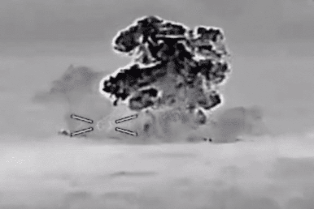 Ukrainian paratroopers target a gas pipeline used by Russian infantry to conceal their movements in the Sumy direction. (Source: 71st Separate Airmobile Brigade)