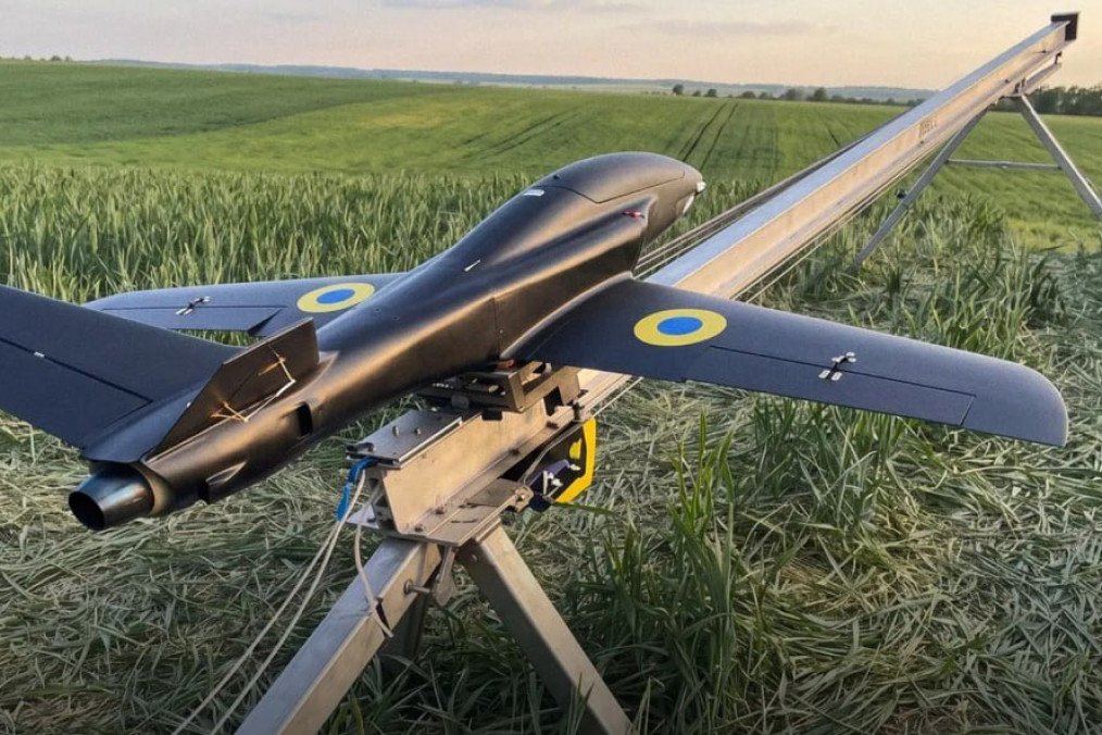Ukraine’s Alexa Spatium jet-powered interceptor drone mounted on a mobile launch catapult. (Photo: Ministry of Defense of Ukraine) Ukraine’s Alexa Spatium jet-powered interceptor drone mounted on a mobile launch catapult. (Photo: Ministry of Defense of Ukraine)