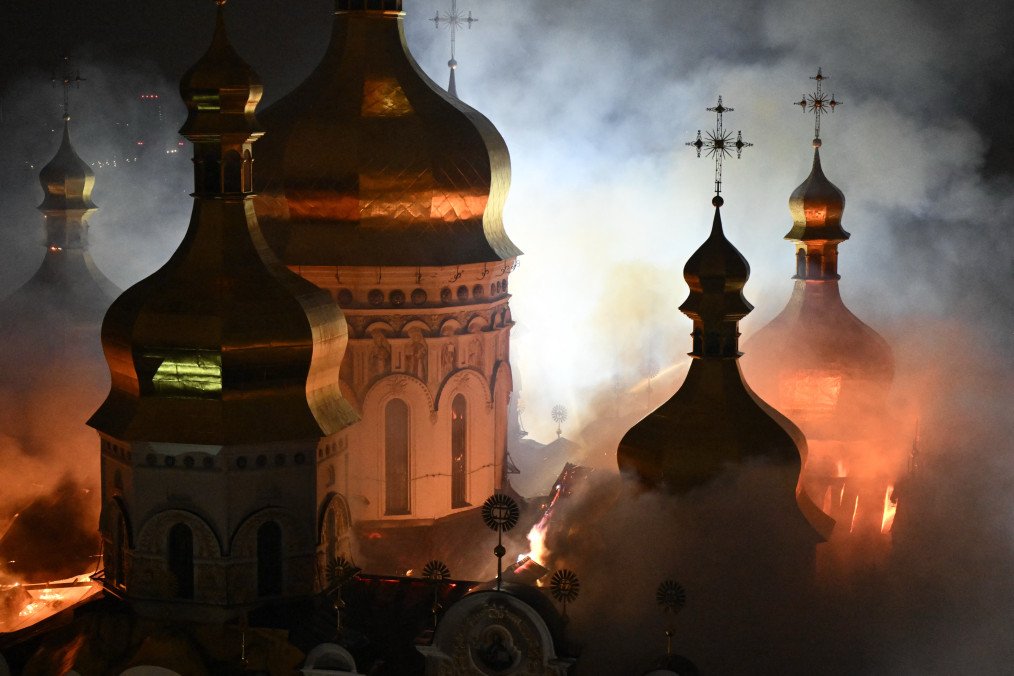 Smoke rises from the Dormition Cathedral at Kyiv Pechersk Lavra following a Russian missile strike on Kyiv, June 15, 2026. (Source: Getty Images) Smoke rises from the Dormition Cathedral at Kyiv Pechersk Lavra following a Russian missile strike on Kyiv, June 15, 2026. (Source: Getty Images)