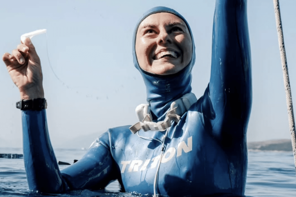 86 Meters Deep: Ukrainian Athlete Kateryna Sadurska Sets New Freediving World Record Ukrainian freediver Kateryna Sadurska. (Source: Kateryna Sadurska/Instagram)