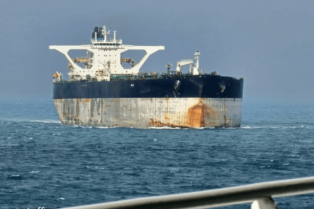 Illustrative image. Bella 1 oil tanker at sea, 2025. (Source: Marine Traffic)