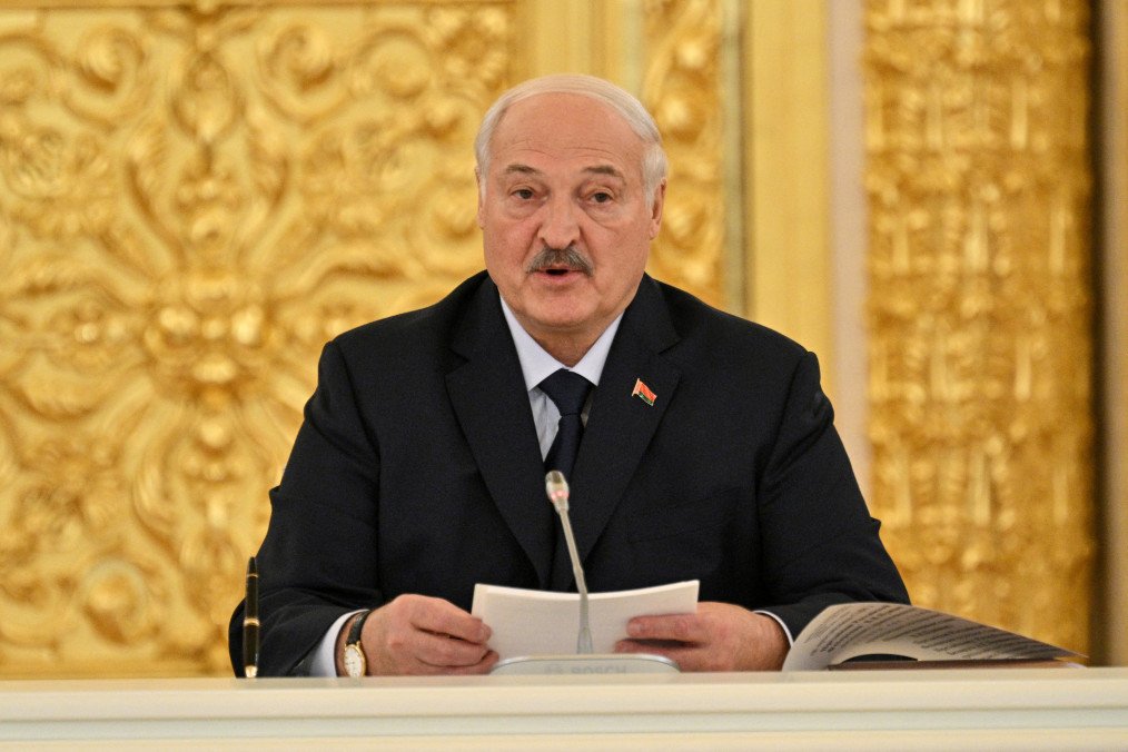 Belarus' President Alexander Lukashenko speaks during a meeting of the Supreme State Council of the Union State of Russia and Belarus in Moscow on February 26, 2026. (Source: Getty Images)