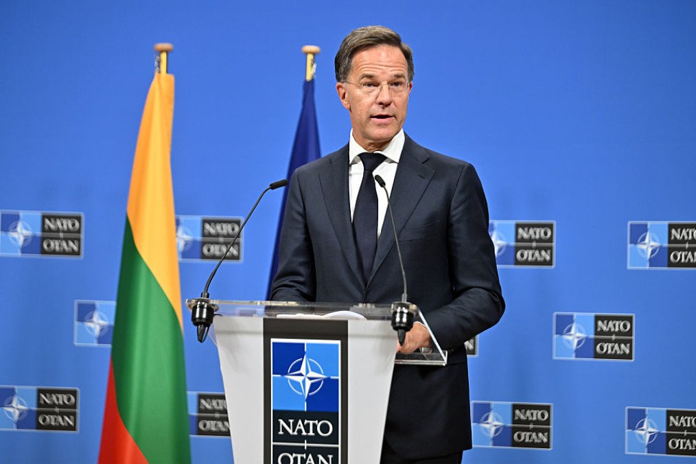 NATO Secretary General Mark Rutte and Lithuanian Prime Minister Mindaugas Sinkevicius hold a joint press conference at NATO Headquarters in Brussels, Belgium on September 29, 2026. (Source: Getty Images) NATO Secretary General Mark Rutte and Lithuanian Prime Minister Mindaugas Sinkevicius hold a joint press conference at NATO Headquarters in Brussels, Belgium on September 29, 2026. (Source: Getty Images)