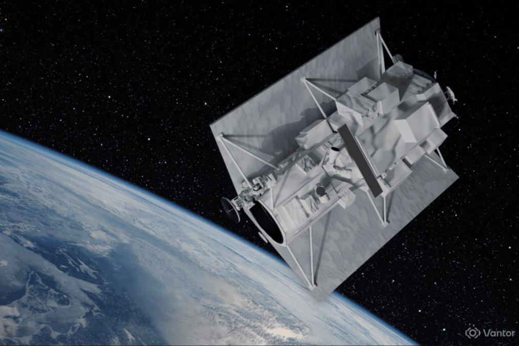 Illustration of Vantor’s “Vantage” high-resolution imaging satellite. (Source: Vantor)