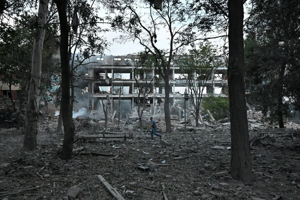 A destroyed building in Donetsk on August 26, 2026. (Source: Getty Images)