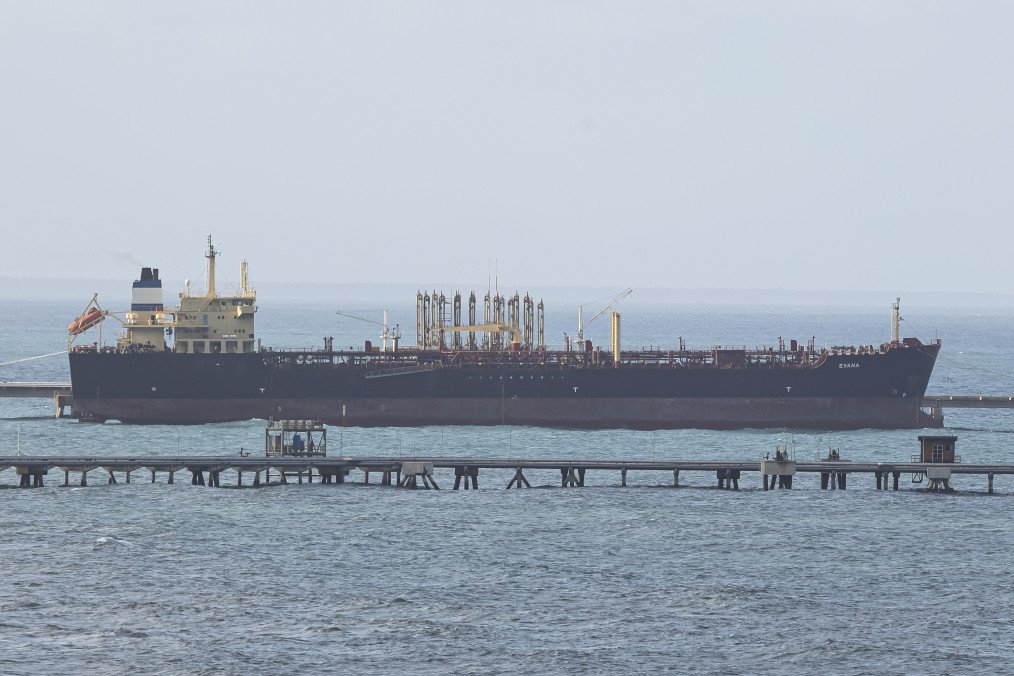 Illustrative image. The oil tanker Evana is docked at a pier at the El Palito refinery of the state oil company PDVSA, Venezuela, Puerto Cabello, December 21, 2025. (Source: Getty Images) Illustrative image. The oil tanker Evana is docked at a pier at the El Palito refinery of the state oil company PDVSA, Venezuela, Puerto Cabello, December 21, 2025. (Source: Getty Images)