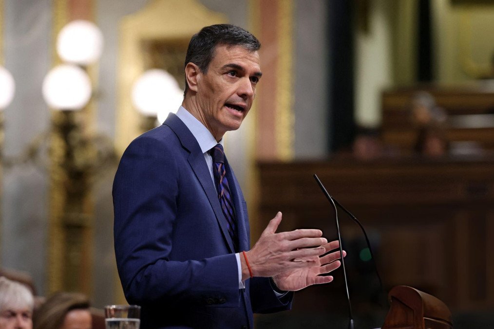 Comparecencia del presidente del Gobierno Pedro Sánchez en el Congreso El presidente del Gobierno español, Pedro Sánchez, durante su intervención en el Congreso de los Diputados.