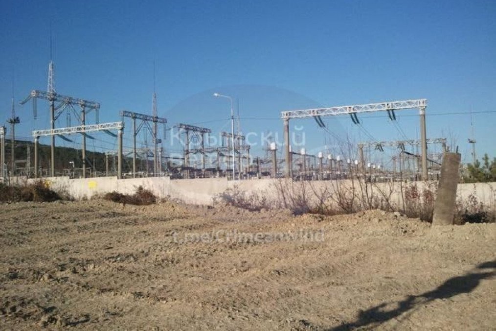 A power substation in Russian-occupied Crimea that was targeted during Ukraine's overnight drone strikes on July 6. (Source: Crimean Wind)