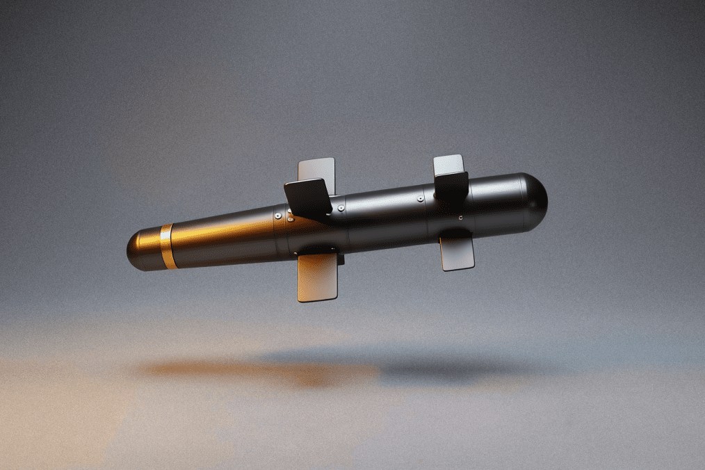 AI-guided drone munition developed by Ukrainian startup Deftak. (Source: Oleksandr Manukians / UNITED24 Media)