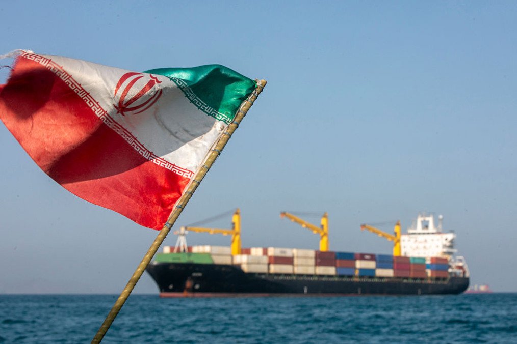 An Iranian flag flutters in the wind as ships remain anchored on May 16, 2026 in the Strait of Hormuz near Larak Island, Iran. (Source: Getty Images) An Iranian flag flutters in the wind as ships remain anchored on May 16, 2026 in the Strait of Hormuz near Larak Island, Iran. (Source: Getty Images)
