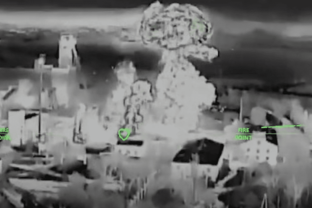 Ukraine’s Unmanned Systems Forces have hit a Russian training facility in the temporarily occupied settlement of Khrustalnyi in Luhansk region. (Source: commander of the Unmanned Systems Forces Robert Brovdi)