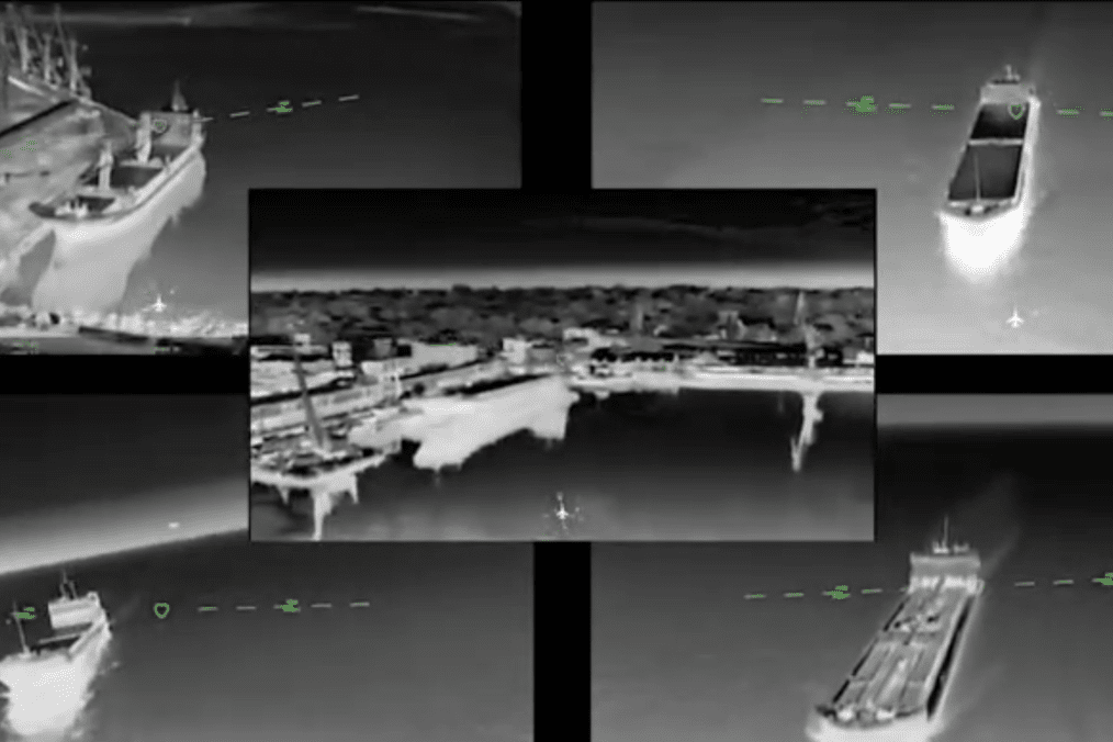 Ukraine’s Unmanned Systems Forces targeted five vessels in temporarily occupied territories. (Source: Robert “Madyar” Brovdi)