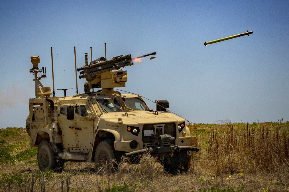 A US Marine Air Defense Integrated System (MADIS) fires at a drone during a live fire exercise as part of US-Philippines joint military exercises at Naval Station Leovigildo Gantioqui on April 27, 2025, Philippines. (Source: Getty Images) A US Marine Air Defense Integrated System (MADIS) fires at a drone during a live fire exercise as part of US-Philippines joint military exercises at Naval Station Leovigildo Gantioqui on April 27, 2025, Philippines. (Source: Getty Images)