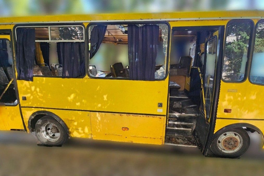 The aftermath of Russian attack on a passenger minibus in Kherson, Ukraine on July 1, 2026. (Source: Kherson Regional Military Administration) The aftermath of Russian attack on a passenger minibus in Kherson, Ukraine on July 1, 2026. (Source: Kherson Regional Military Administration)