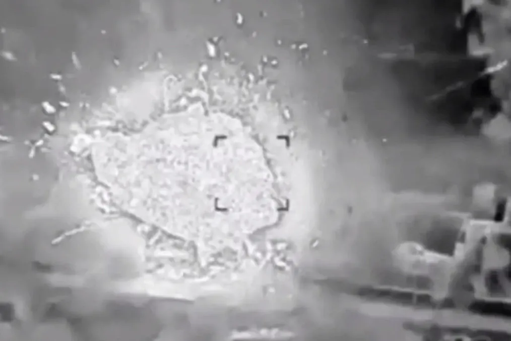 Explosion Following SBU Drone Strike on Russian Targets in Occupied Ukraine (Source: SBU)