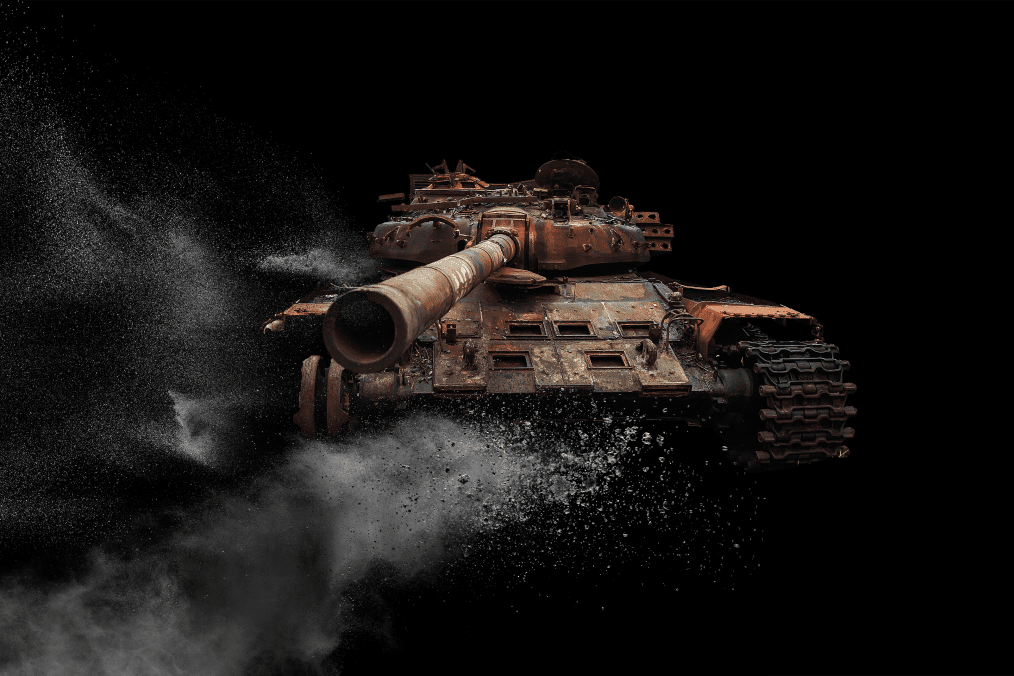 Destroyed Russian tank. Destroyed Russian tank.