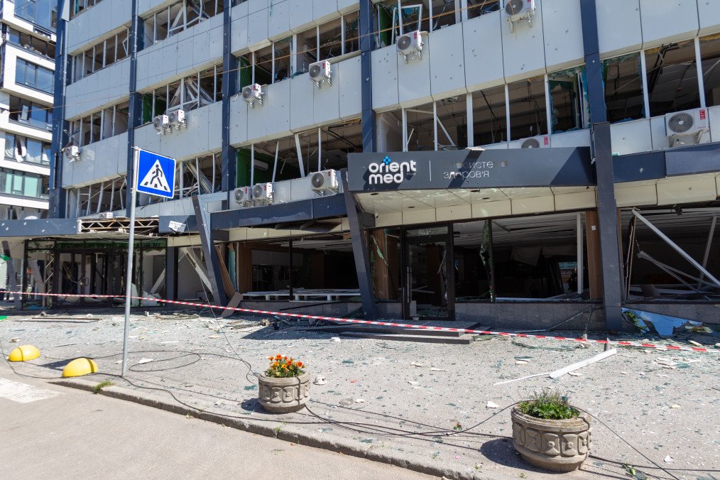 A medical center is located on the grounds of a residential complex damaged in a Russian military operation in the Shevchenkivskyi district of Kyiv, Ukraine, on June 2, 2026. (Source: Getty Images) A medical center is located on the grounds of a residential complex damaged in a Russian military operation in the Shevchenkivskyi district of Kyiv, Ukraine, on June 2, 2026. (Source: Getty Images)