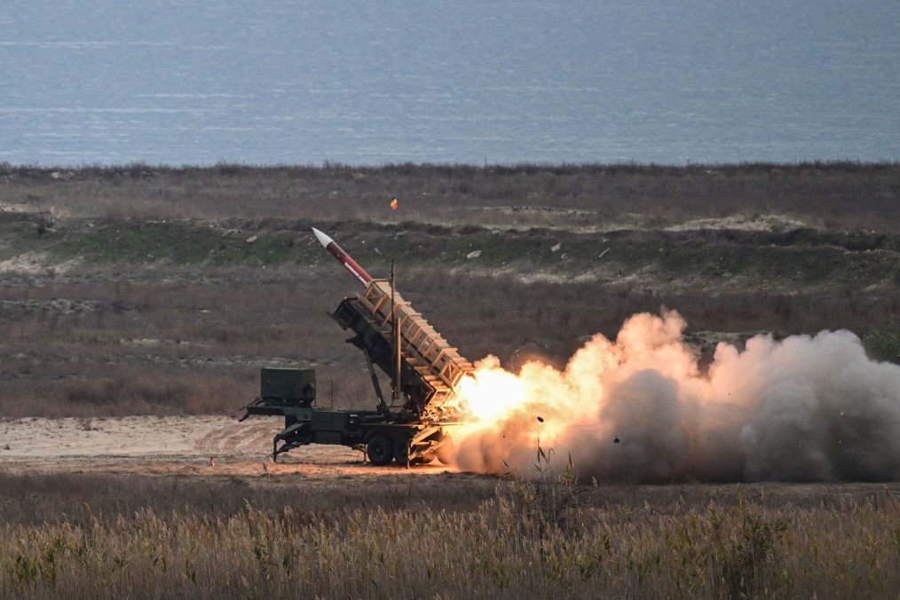 A Patriot rocket launcher of the Romanian army fires a PAC-2 ATM missile during an army drill at the Capu Midia military shooting range next to the Black Sea, November 15, 2023. (Source: Getty Images) A Patriot rocket launcher of the Romanian army fires a PAC-2 ATM missile during an army drill at the Capu Midia military shooting range next to the Black Sea, November 15, 2023. (Source: Getty Images)