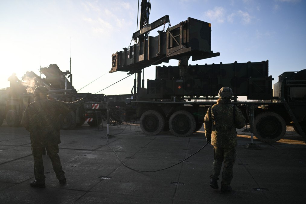 German soldiers unload the US-made Patriot surface-to-air missile system on January 23, 2025, in Jasionka, Poland. (Photo by Omar Marques/Getty Images)