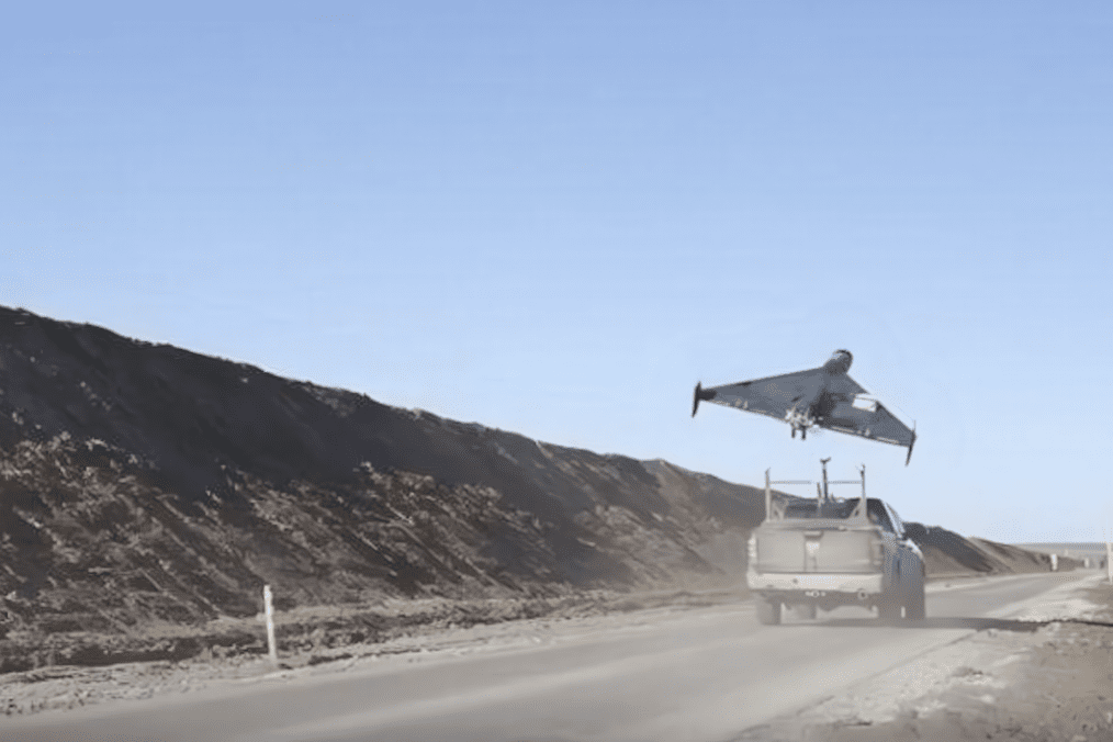 A Russian Geran-2 attack drone launches from a vehicle-mounted platform at an undisclosed location. Illustrative photo. (Photo: open source)