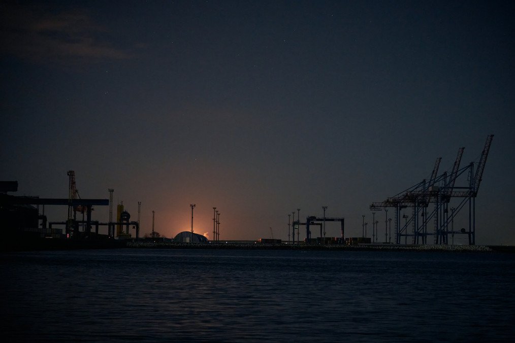 Russian Shahed-type drones attack the area near the port of Odesa. (Source: Getty Images)
