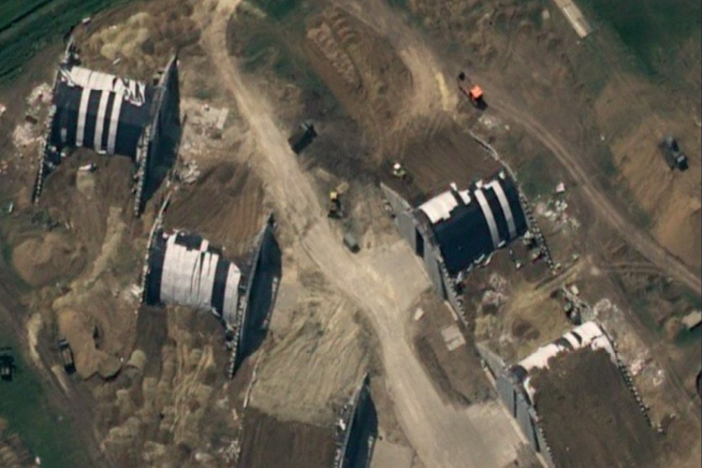 Russia Buries Warplanes Under Domes and Dirt to Protect Them From Ukrainian Drones
