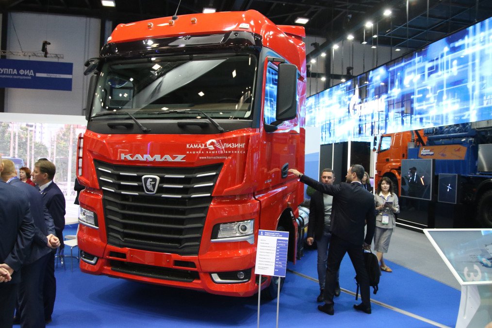 A Kamaz Truck at the St. Petersburg International Gas Forum 2022. (Source: Getty Images)