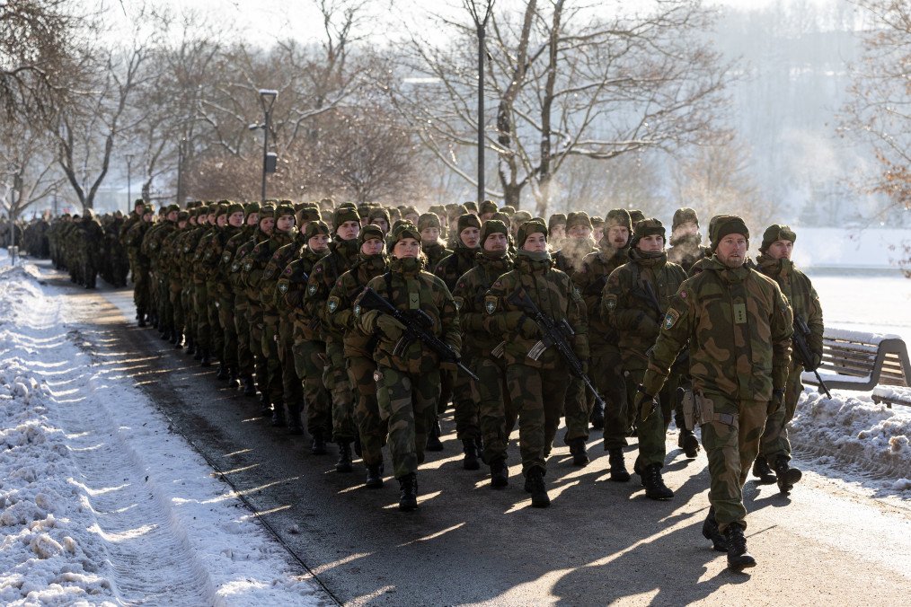 Norway troops march during a public ceremony to mark the expansion of Germany's Lithuania military commitment on February 4, 2026 in Kaunas, Lithuania. Illustrative image. (Photo: Getty Images)