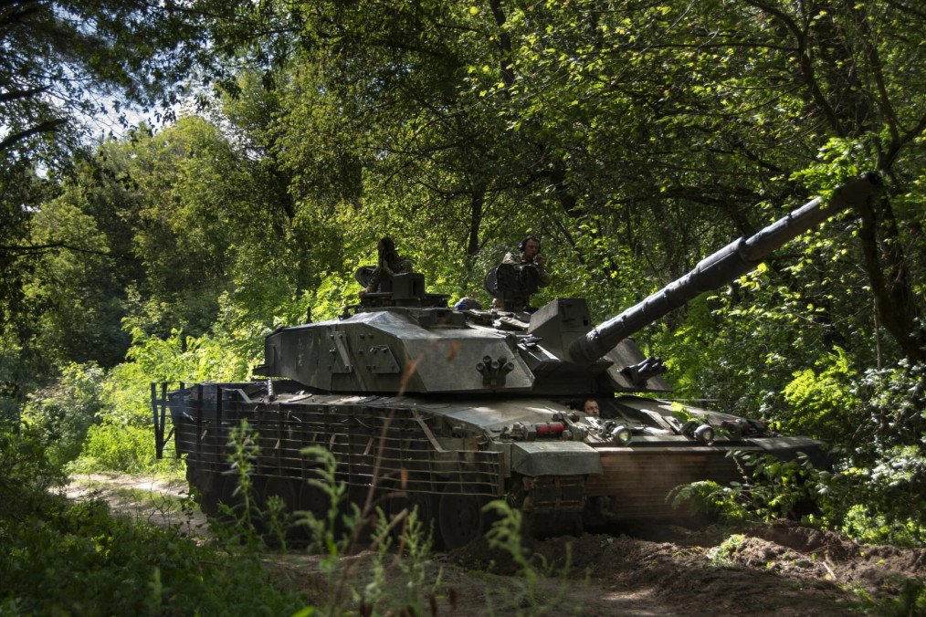 Ukrainian Challenger 2 tank, donated by the UK in service with the 82nd Air Assault Brigade, 2025.