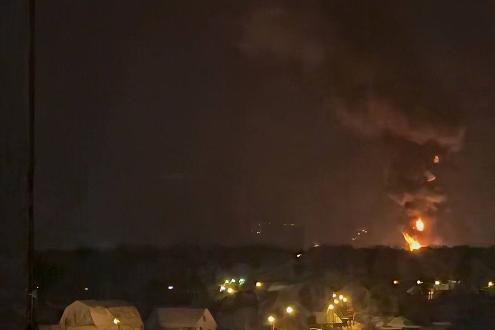 Fire at the Russian oil storage facility in Penza after a drone strike, January 23, 2026. (Source: Exilenova_plus/X) Fire at the Russian oil storage facility in Penza after a drone strike, January 23, 2026. (Source: Exilenova_plus/X)