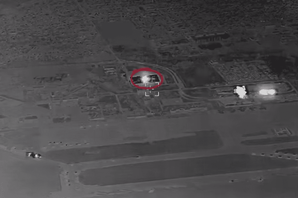 Strikes on Russian UAV storage facilities at Donetsk Airport using SCALP cruise missiles, April 14, 2026. (Source: General Staff of the Armed Forces of Ukraine)