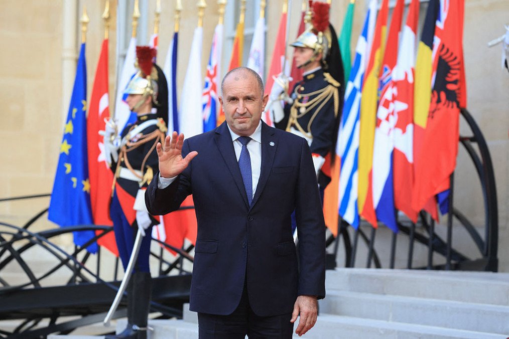 Bulgarian Prime Minister Rumen Radev poses for a photograph as he arrives for a dinner of the Coalition of the Willing at The Elysee Presidential Palace in Paris on July 13, 2026. (Source: Getty Images) Bulgarian Prime Minister Rumen Radev poses for a photograph as he arrives for a dinner of the Coalition of the Willing at The Elysee Presidential Palace in Paris on July 13, 2026. (Source: Getty Images)
