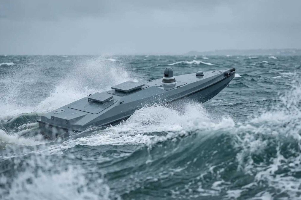 A Ukrainian Magura uncrewed surface vessel navigates rough seas. (Photo: UFORCE)