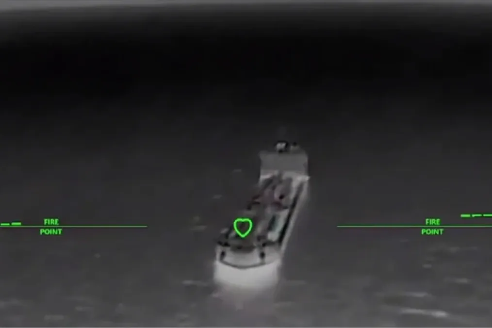 A Russian tanker viewed through the targeting camera of a Ukrainian drone. (Source: SBS / Robert “Madyar” Brovdi) A Russian tanker viewed through the targeting camera of a Ukrainian drone. (Source: SBS / Robert “Madyar” Brovdi)