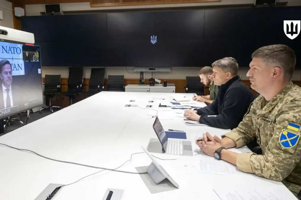 Ukrainian defense officials participate in a virtual NATO-Ukraine Council meeting chaired by NATO Secretary General Mark Rutte. (Source: Ministry of Defence of Ukraine)